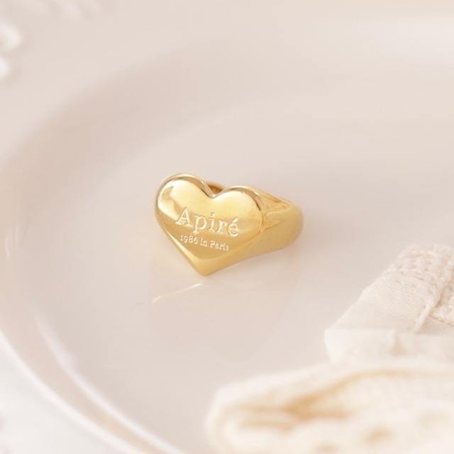 316L amouré heart ring