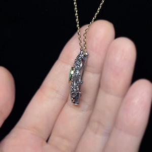 現品 Iris|イリス ブローチ ペンダント (K18 & SV925) ブラックオパール