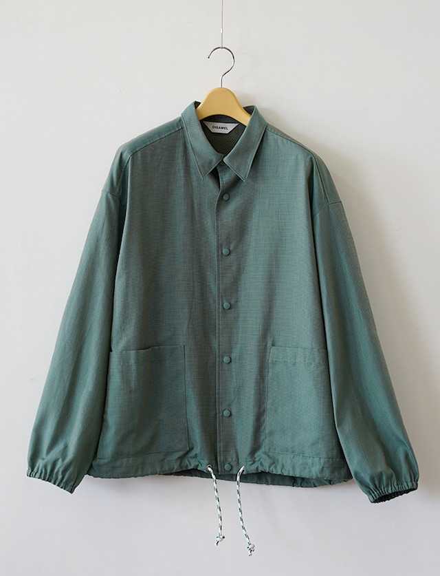 DIGAWEL : COACH L/S SHIRT JACKET / GREEN