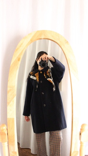 カシミヤコート ネイビー