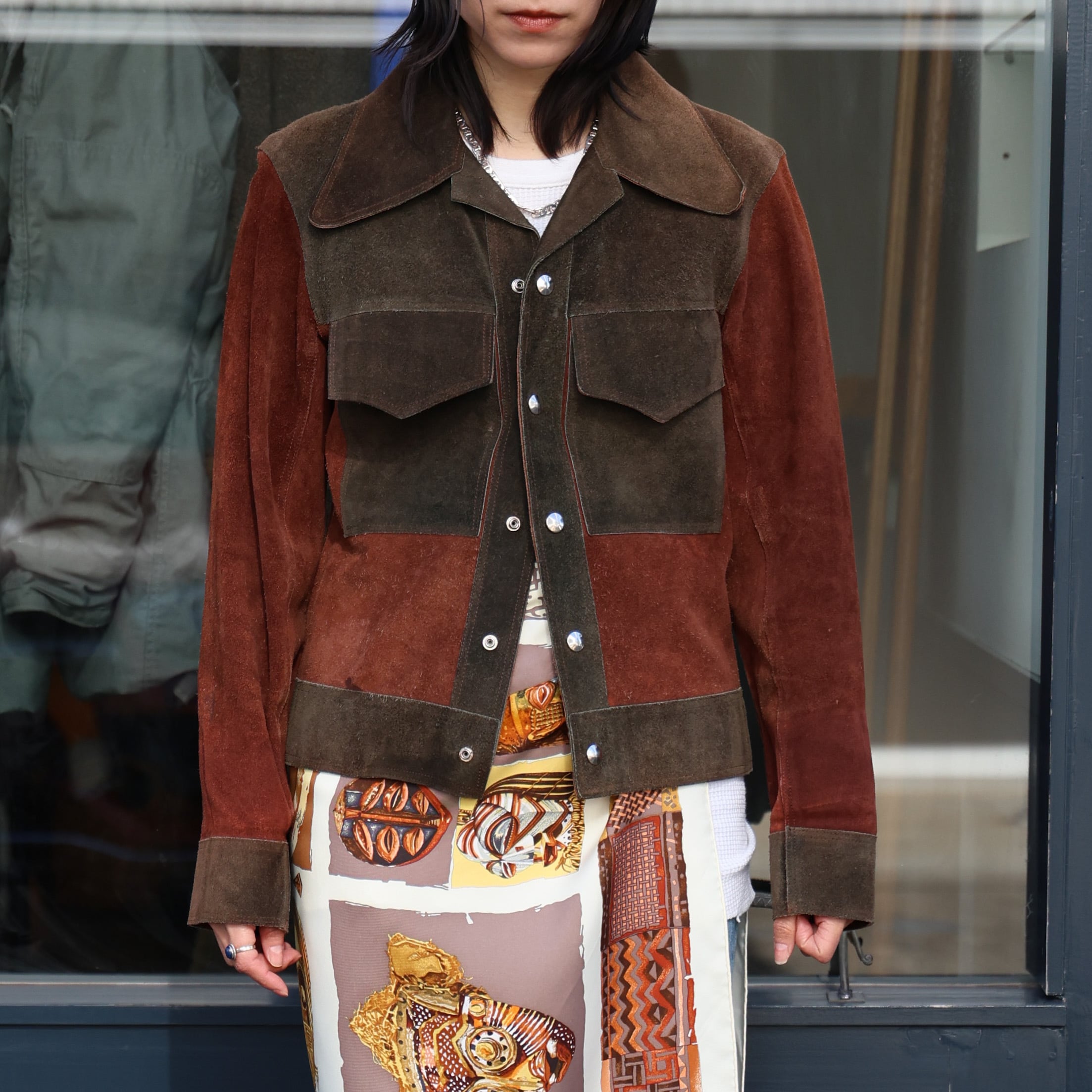 Home-Made Two-tone Suede Jacket