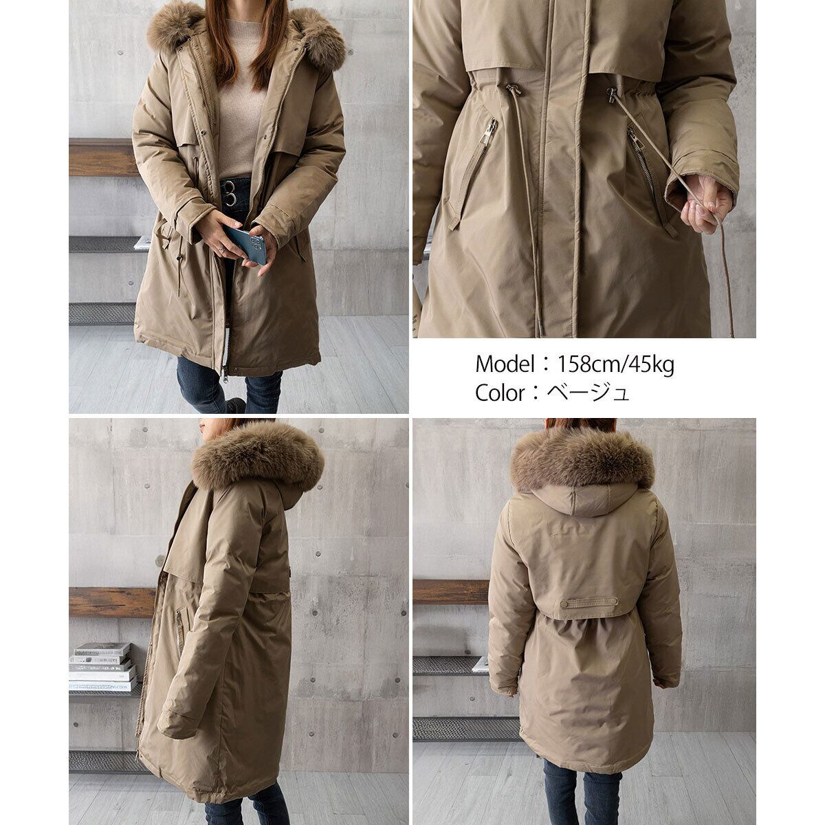 ダウン コート 中綿 防寒 保温 レディース 秋冬 韓国 ミドルコート きれいめ 大人 カジュアル おしゃれ 通勤 通学 OL 学生 暖かい フェイクダウン ウエストマーク フード付き 大人可愛い 大人女子