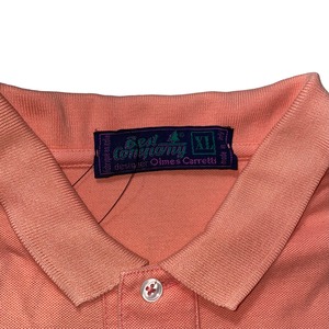 vintage BEST COMPANY salmon pink polo shirt