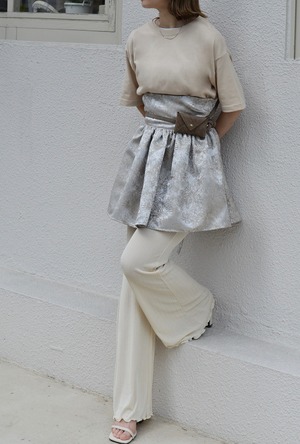 Flower Jacquard Camisole / GREIGE