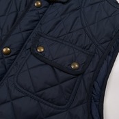 POLO RALPH LAUREN ポロ ラルフローレン キルティング ベスト サイズ L /メンズ/ネイビー/部分 牛革 レザー