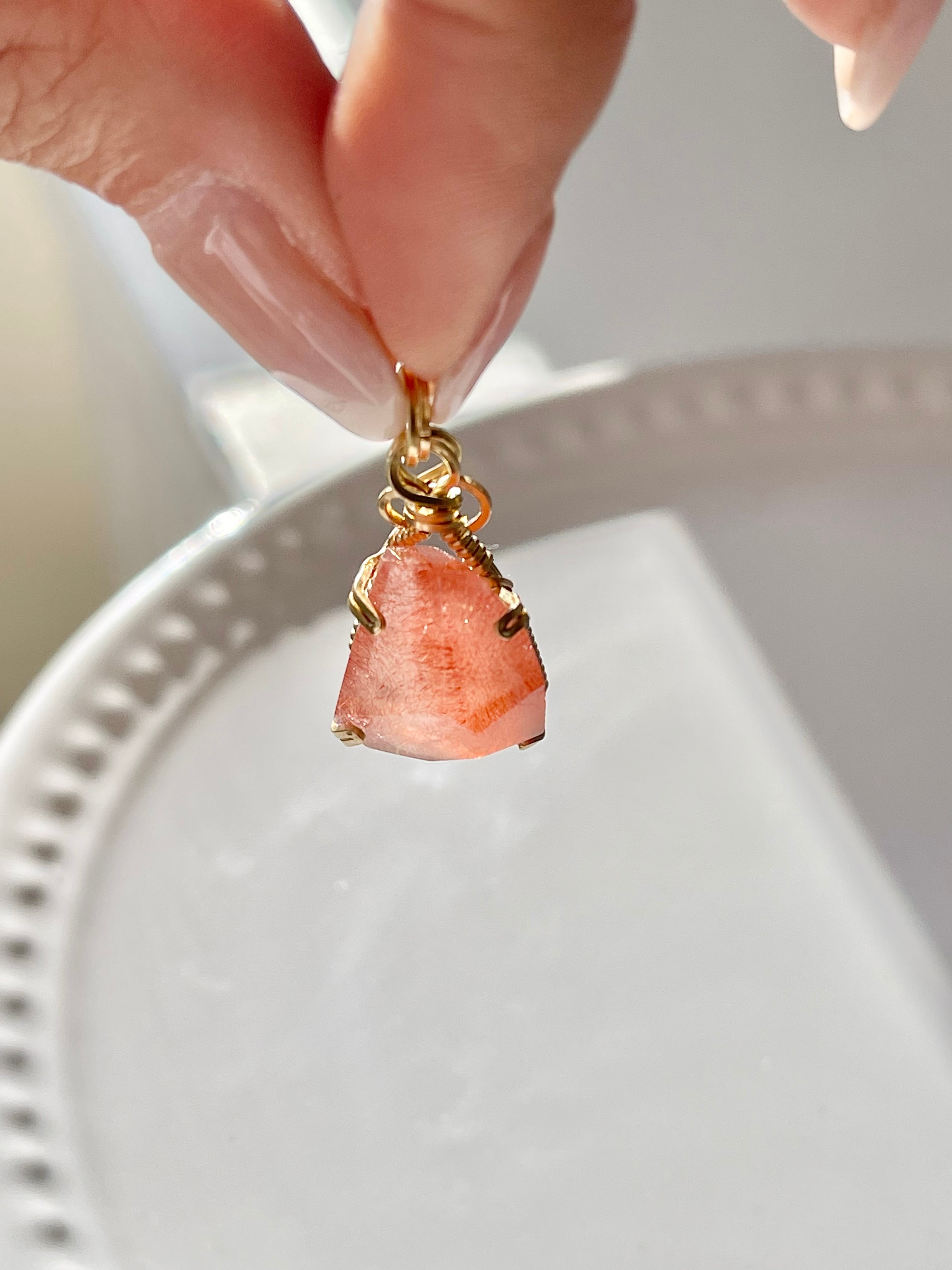 最高品質‼️カザフスタン産ストロベリークォーツ＆14kgfペンダントチャーム