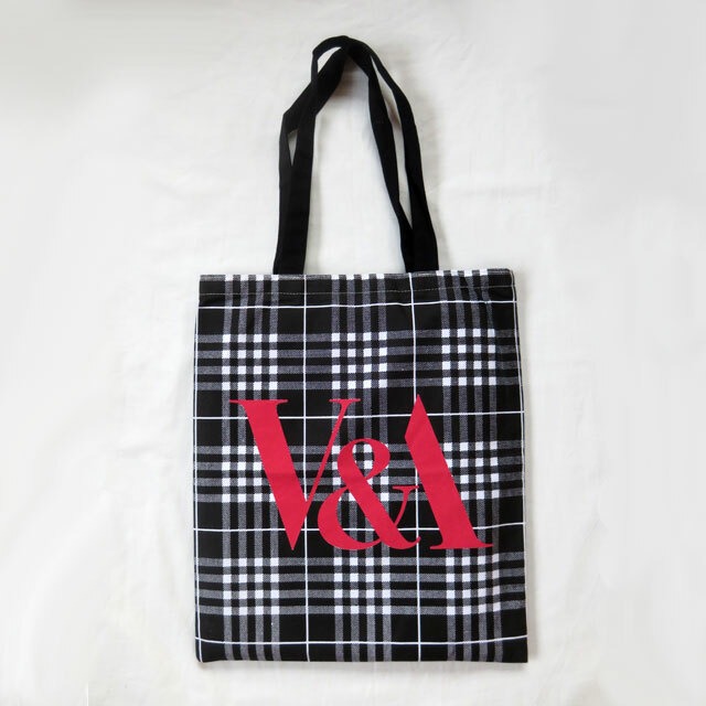 V & A White Plaid tote bag ／ V & A 格子バッグ／エコバッグ・トートバッグ