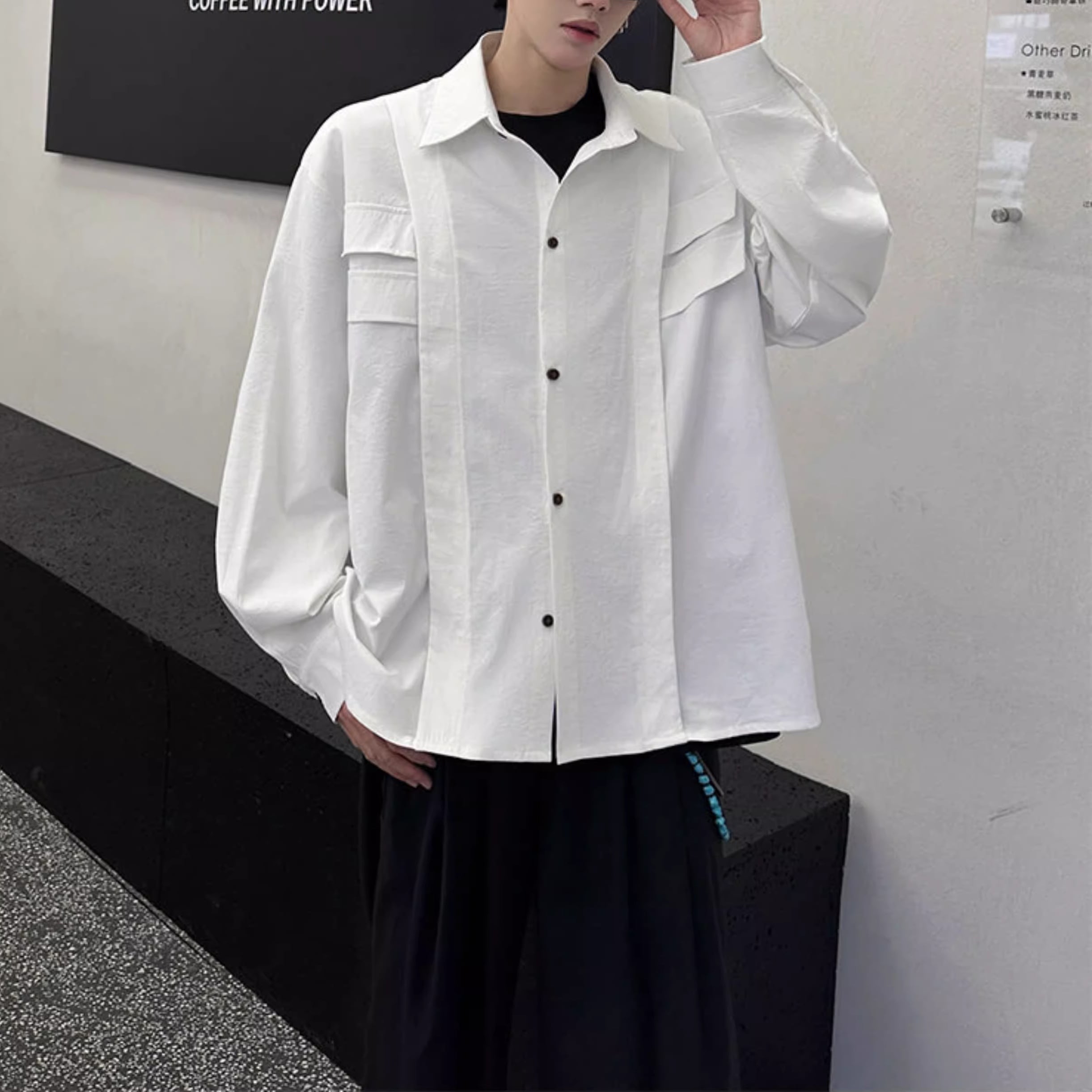 ワイドシルエット ロングスリーブシャツ 3color MTO0363