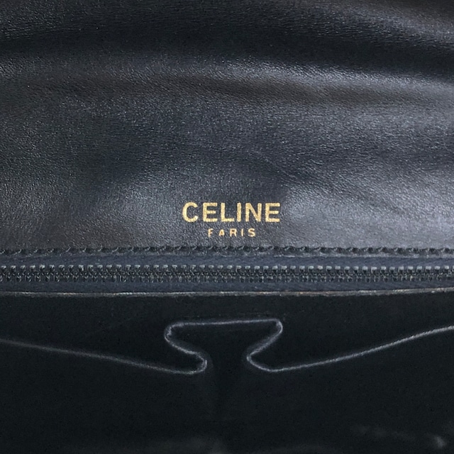 CELINE セリーヌ ショルダーバッグ ブラック ブラゾン レザー チェーン vintage ヴィンテージ オールド gpayic