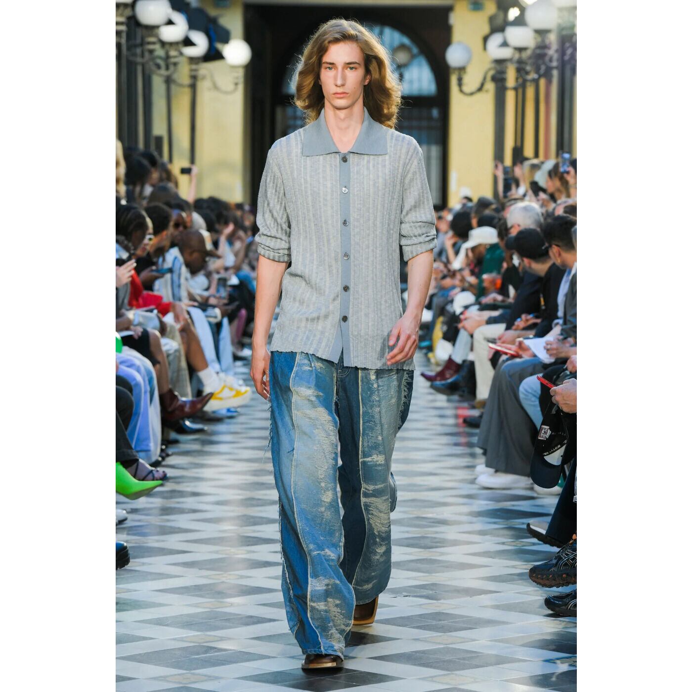 TAAKK RIB KNIT CARDIGAN(SAX BLUE) TA23SS-SH077 | IAAAM ONLINE STORE