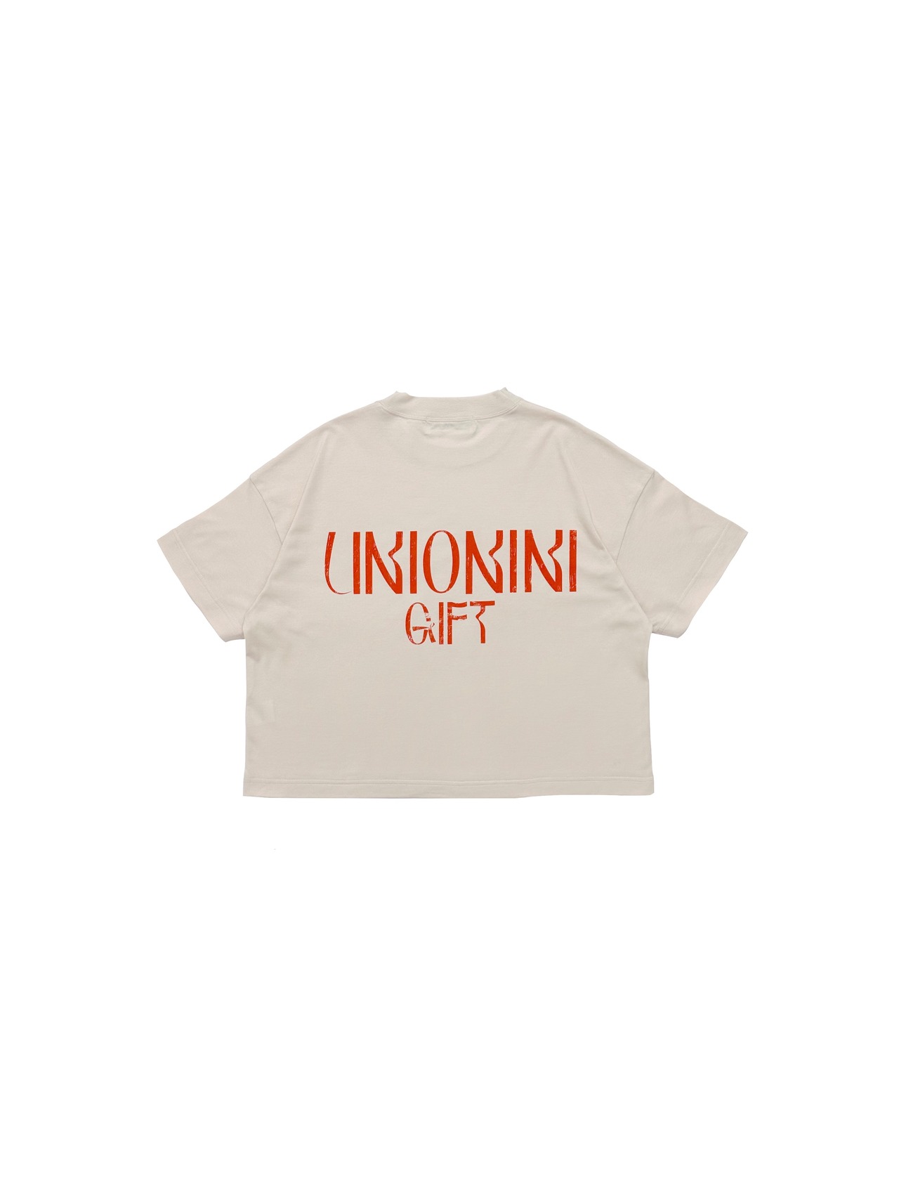 〈 UNIONINI 24SS 〉 teddybear logo big tee "Tシャツ" / Pink Beige / Womens'