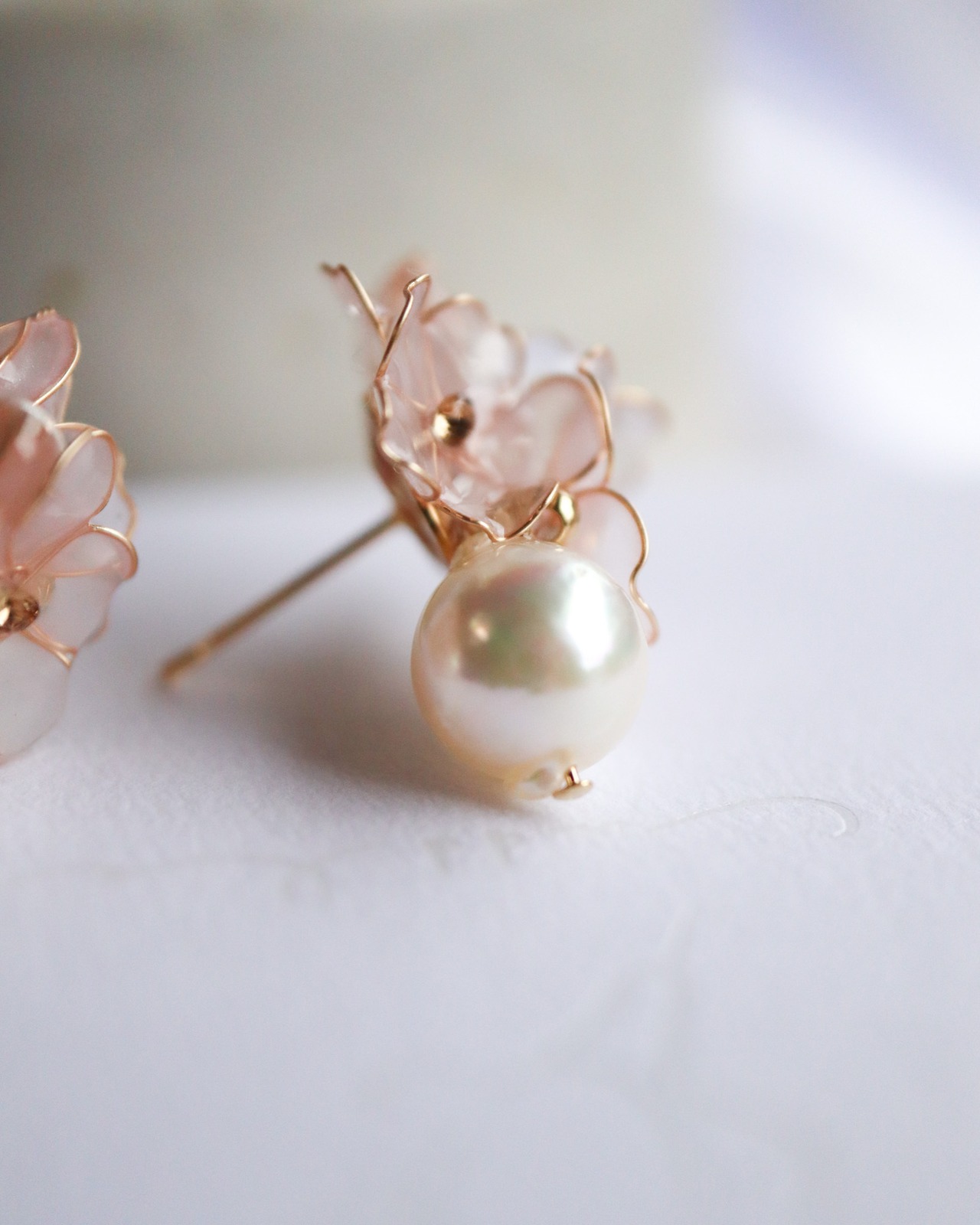 " 朝焼け（sakura）耳飾り”