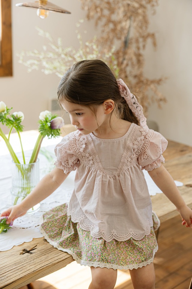 ラスト1 navy9【即納】<flo>  Mardi blouse