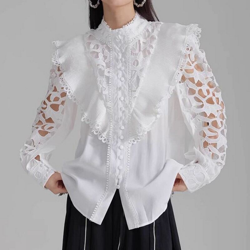 スタンドカラートップス A0207