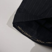 上下 J.PRESS ジェイプレス セットアップ ストライプ テーラードジャケット 裾ダブル スラックス スーツ /ダークグレー ブラック系 メンズ カシミヤ混