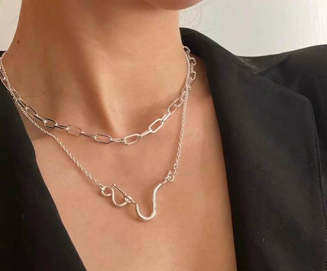 S925 hook necklace (N186)
