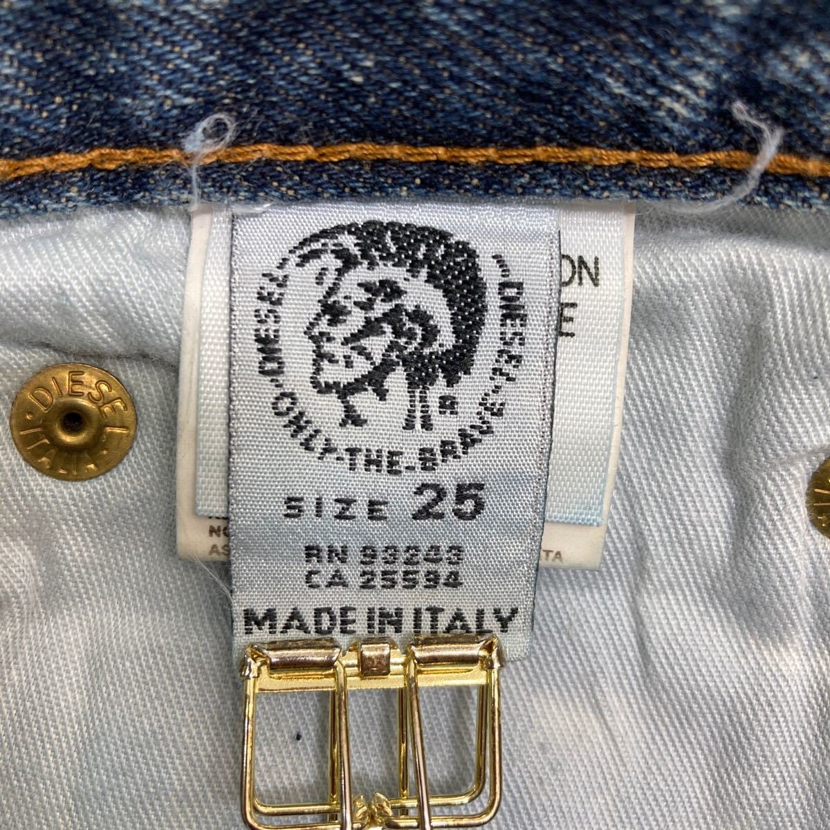 DIESEL デニムパンツ W25 ディーゼル ボタンフライ インディゴ