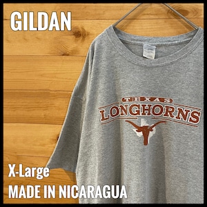 【GILDAN】カレッジ ア テキサス大学 Tシャツ TEXAS バスケ ロングボーンズ XL ビッグサイズ US古着 アメリカ古着