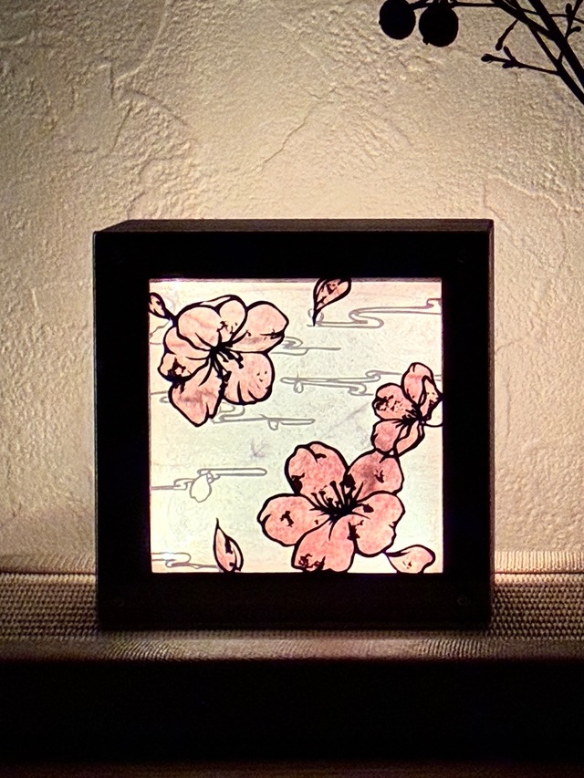 切り絵洋燈-らんぷ- 春花秋月 桜「桜華」／紙浪漫 - Paper Roman -