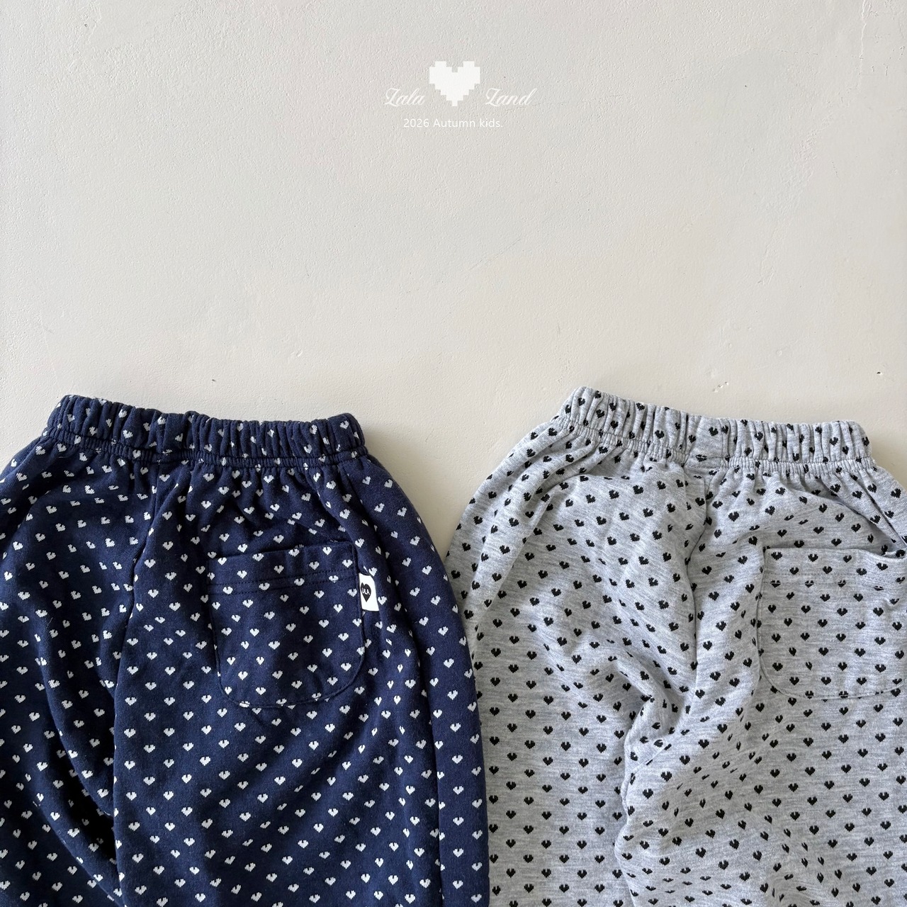 韓国子供服 / LALALAND / 26Autumn / ハートジョガーパンツ / 秋服 / キッズ *XS~XL*