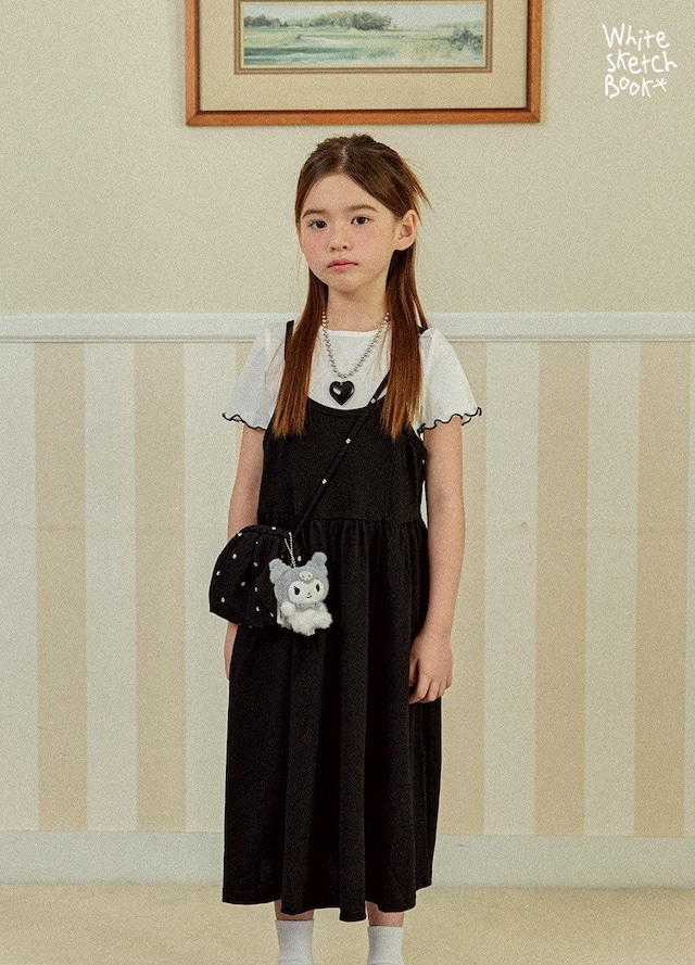 【取寄】white sketchbook|ribbed lettuce-edge s-s tee|リブメロウ半袖T|5-17|kids&jr|26 summer