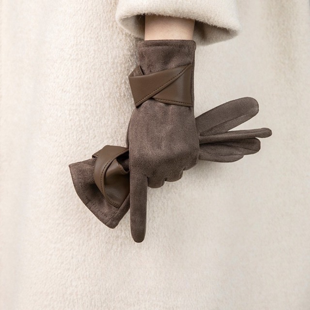 2025年新作フェイクスエードタッチスクリーン対応手袋　BM1245