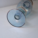 切子と金彩の花瓶-スカイブルー