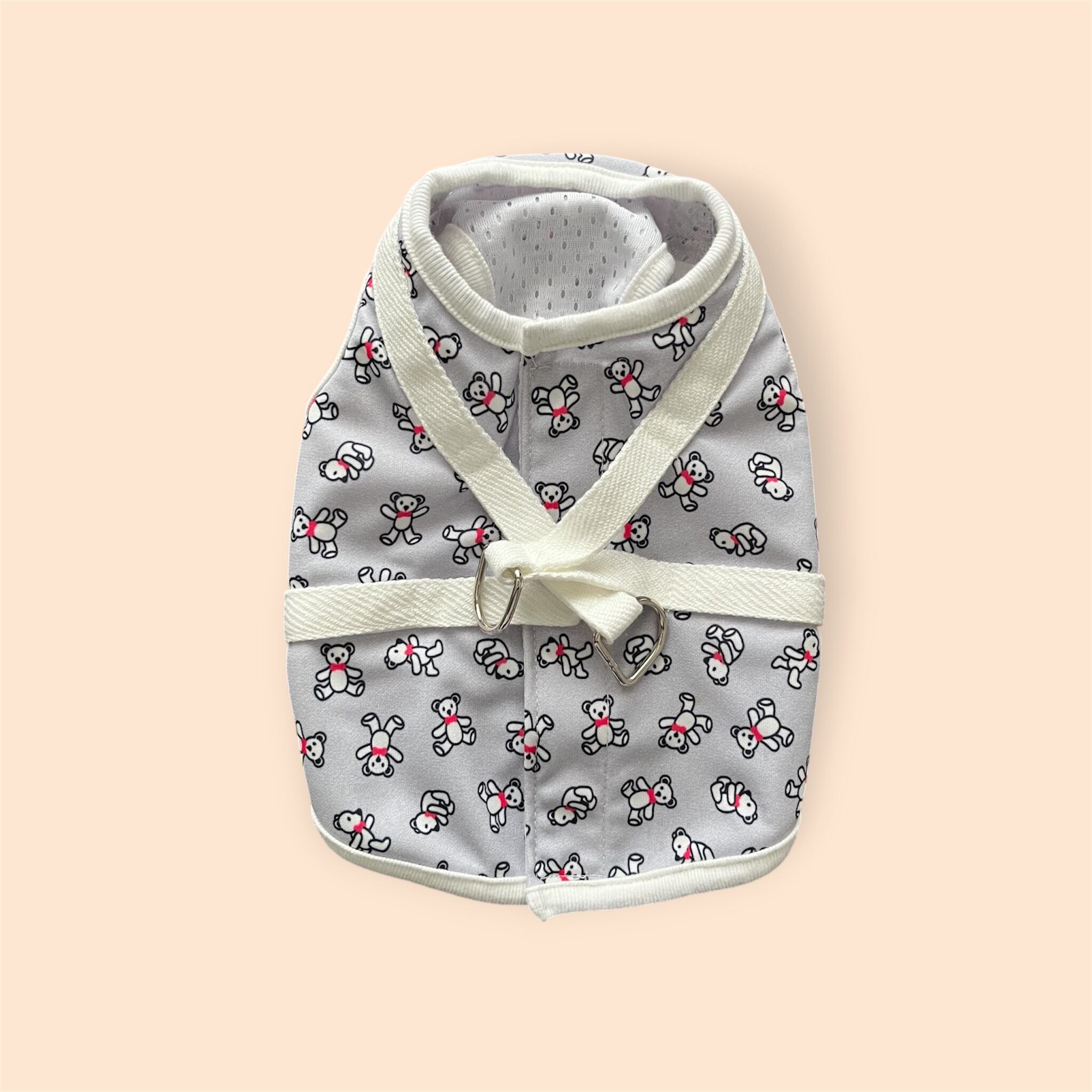 【ハーネス★スーパークール】ベア(グレーxオフホワイト)【クリックポスト¥185全国一律】