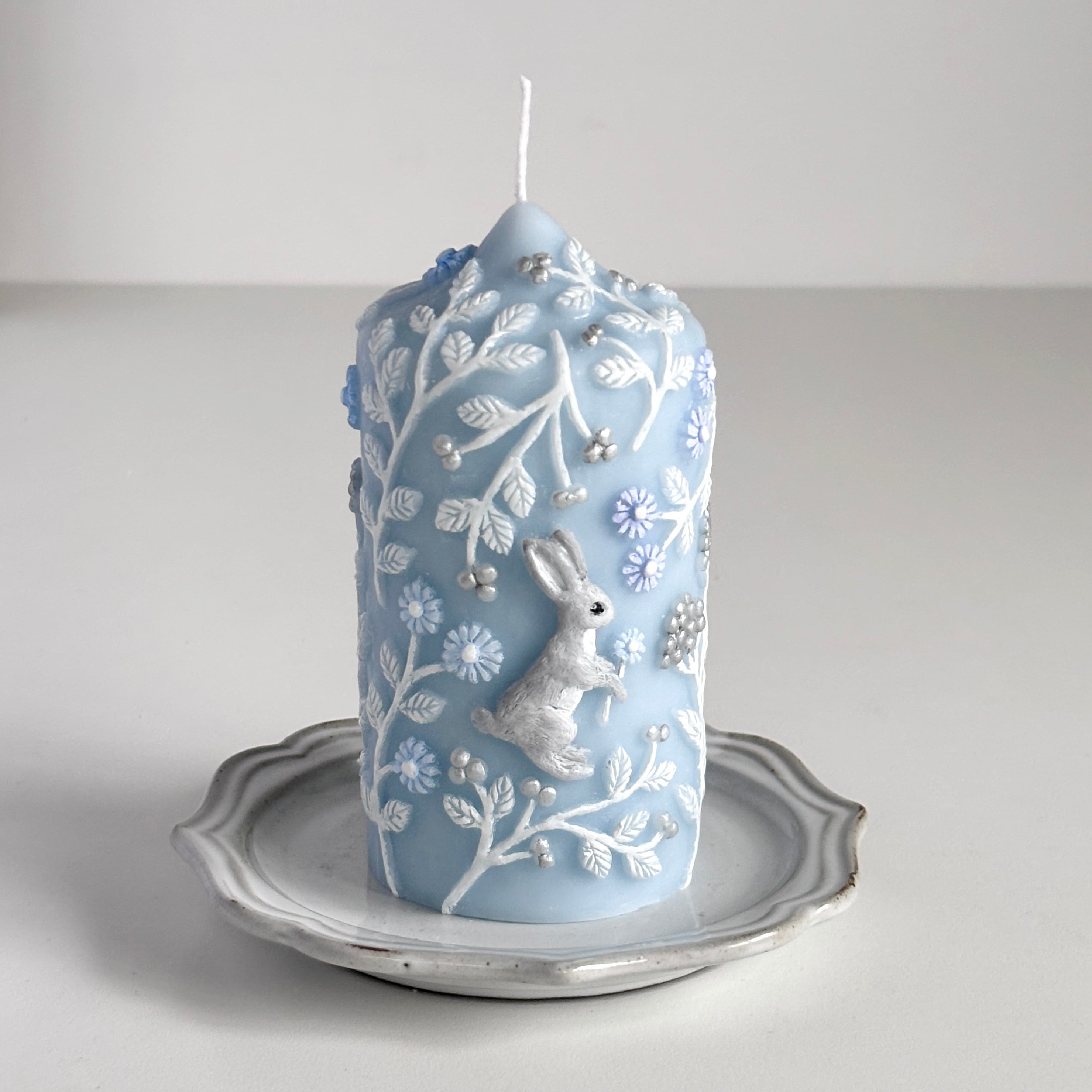 10.「うさぎと不思議の森」ブルー×うさぎグレー