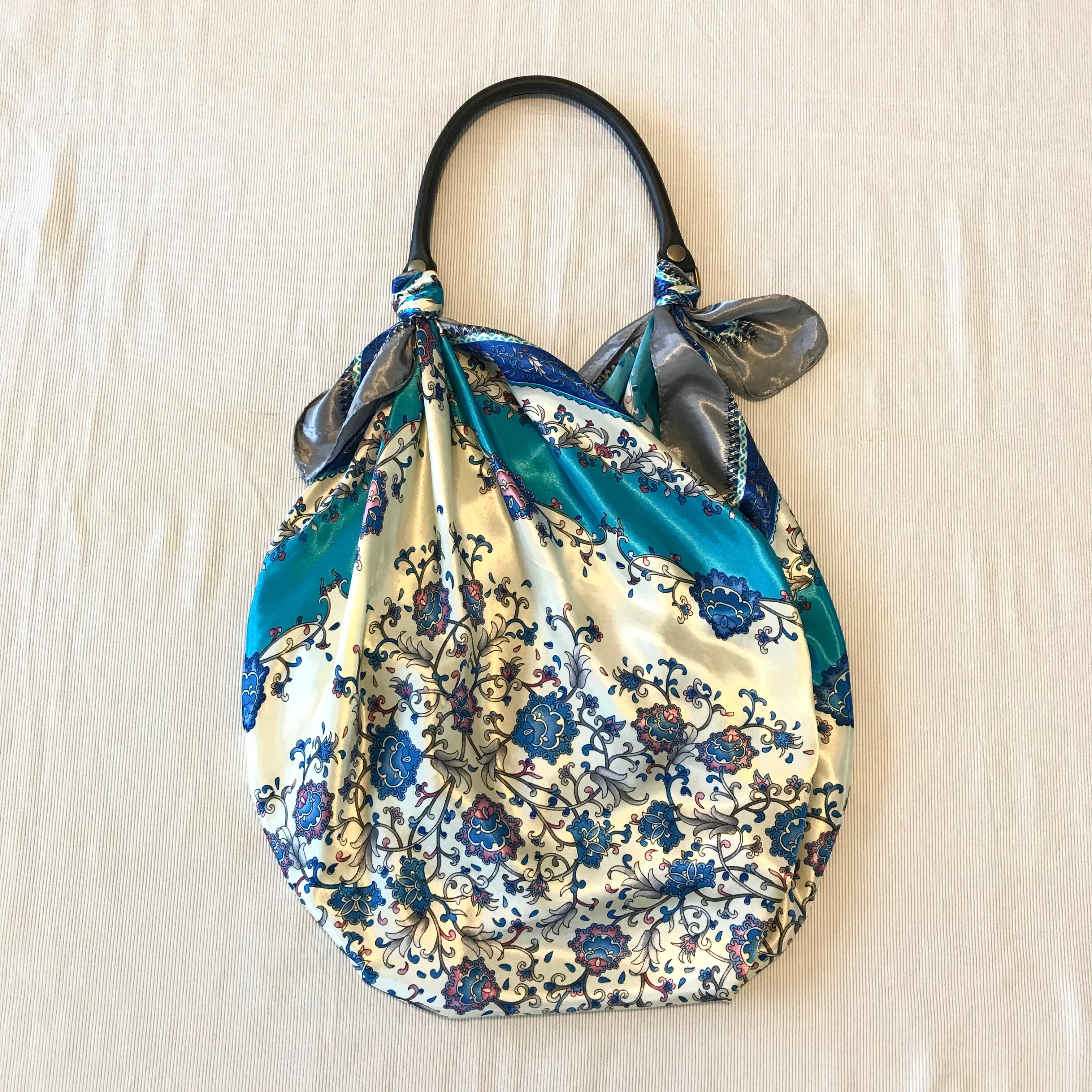 スカーフバッグ manipuri風 blue 縫製無しタイプ | cochieco スカーフバッグ manipuri風 blue 縫製無しタイプ | cochieco