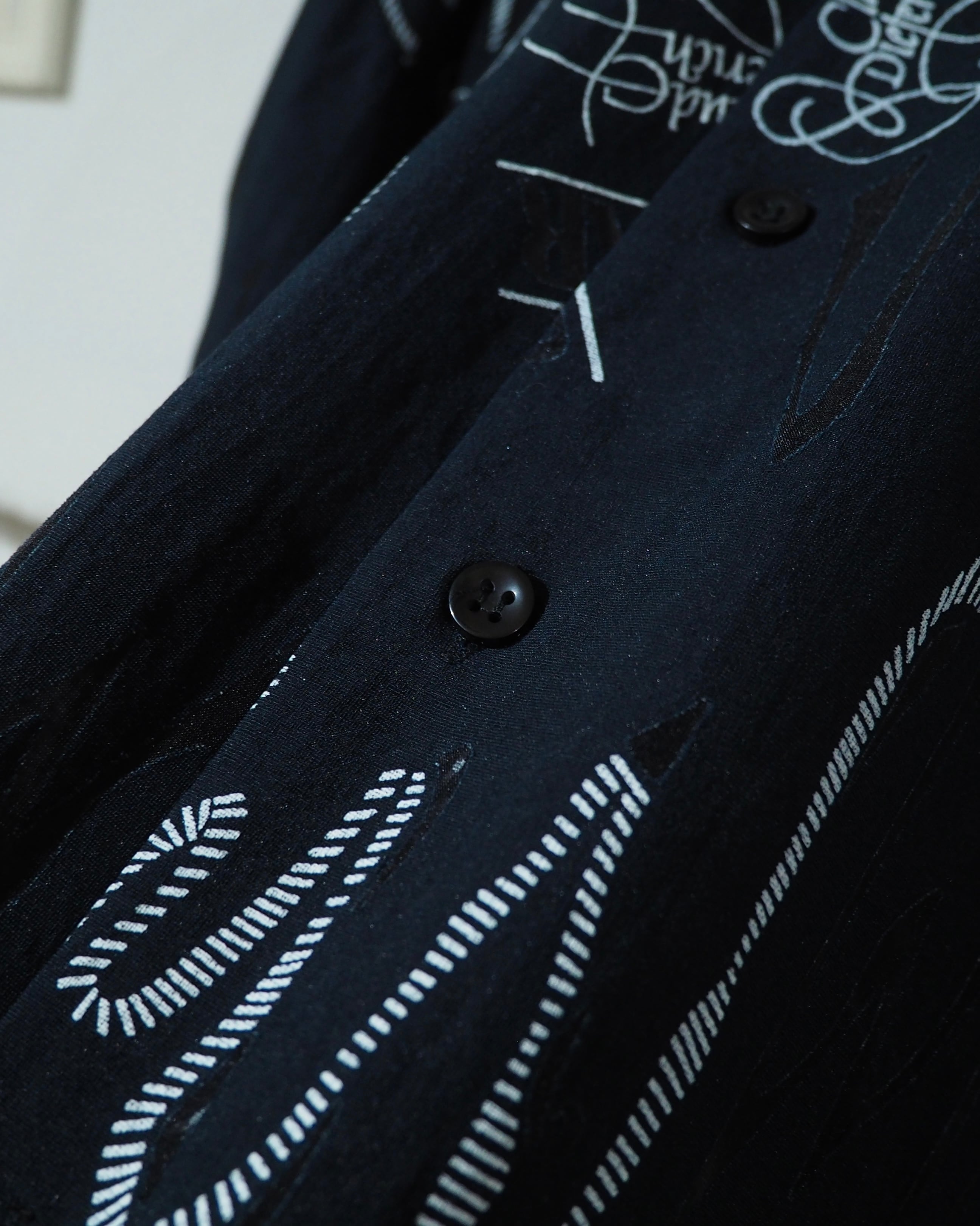 Black Graffiti Art × Semi Transparent Design vintage SS shirt