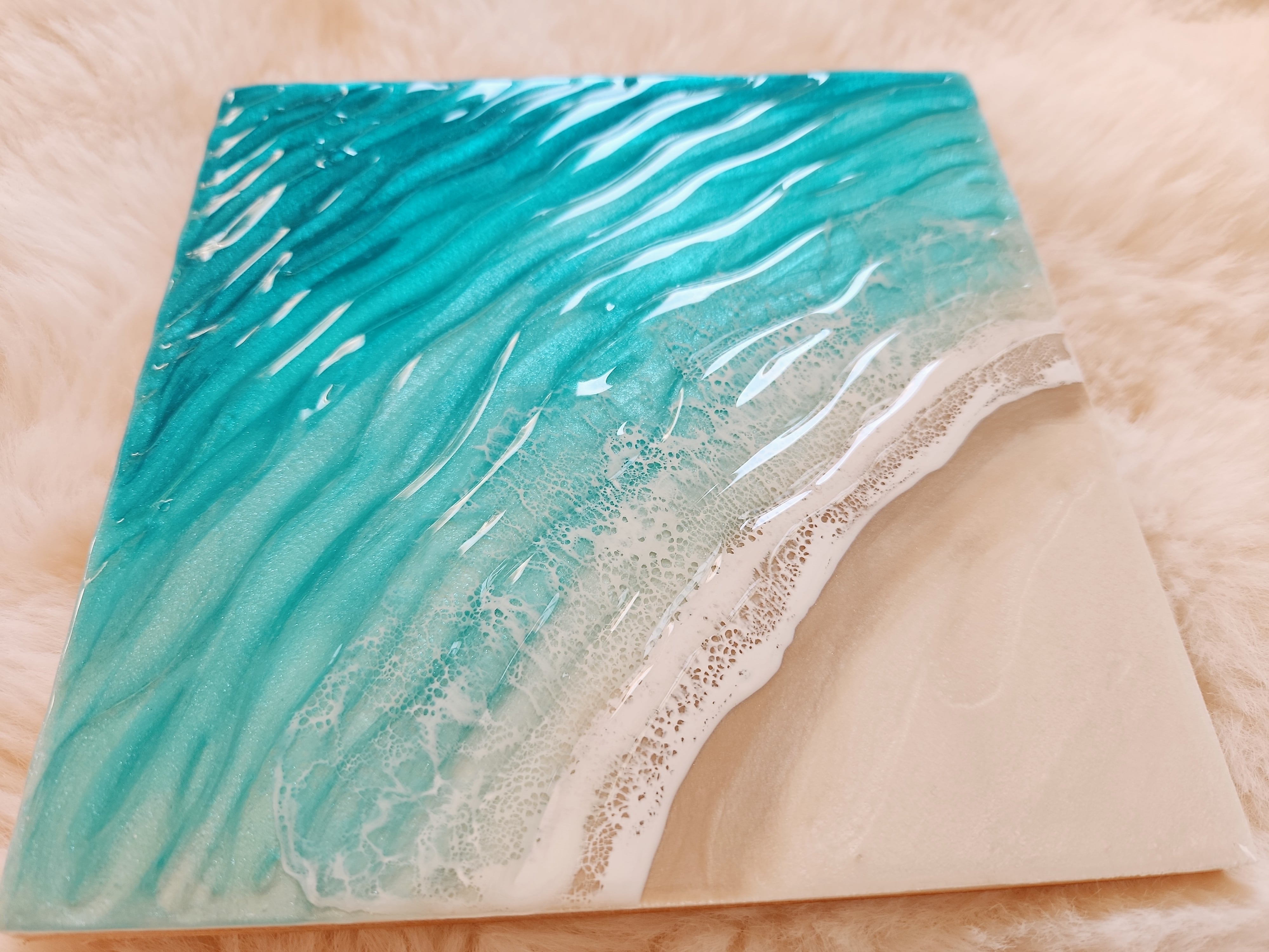 454.オーシャンレジンアート 波紋アート 15㎝パネル | Leaf Edgez