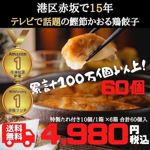 【贈り物など】お味が選べる たっぷり満足 赤坂餃子(60個)送料無料！贈答品、お礼の贈り物に最適