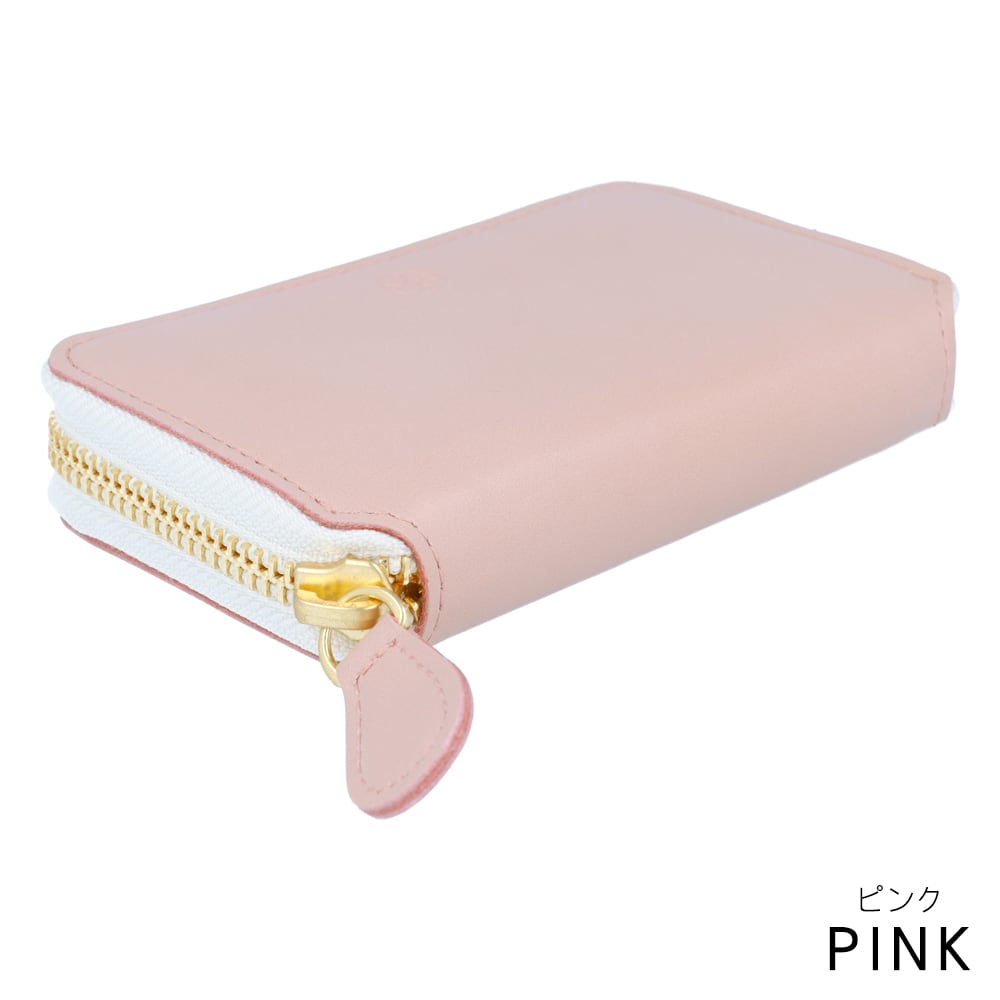 国産レザー ニト / 本革 折財布 コンパクト ミニマル パステル / L1005