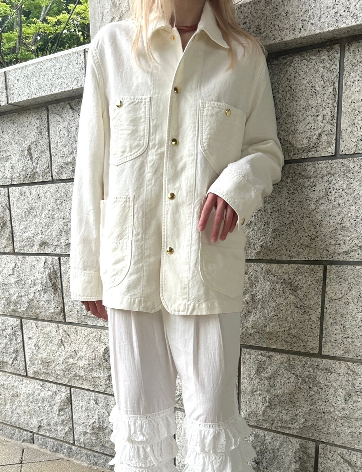 AURALEE  [WOOL COTTON LINEN OX WORK JACKET]