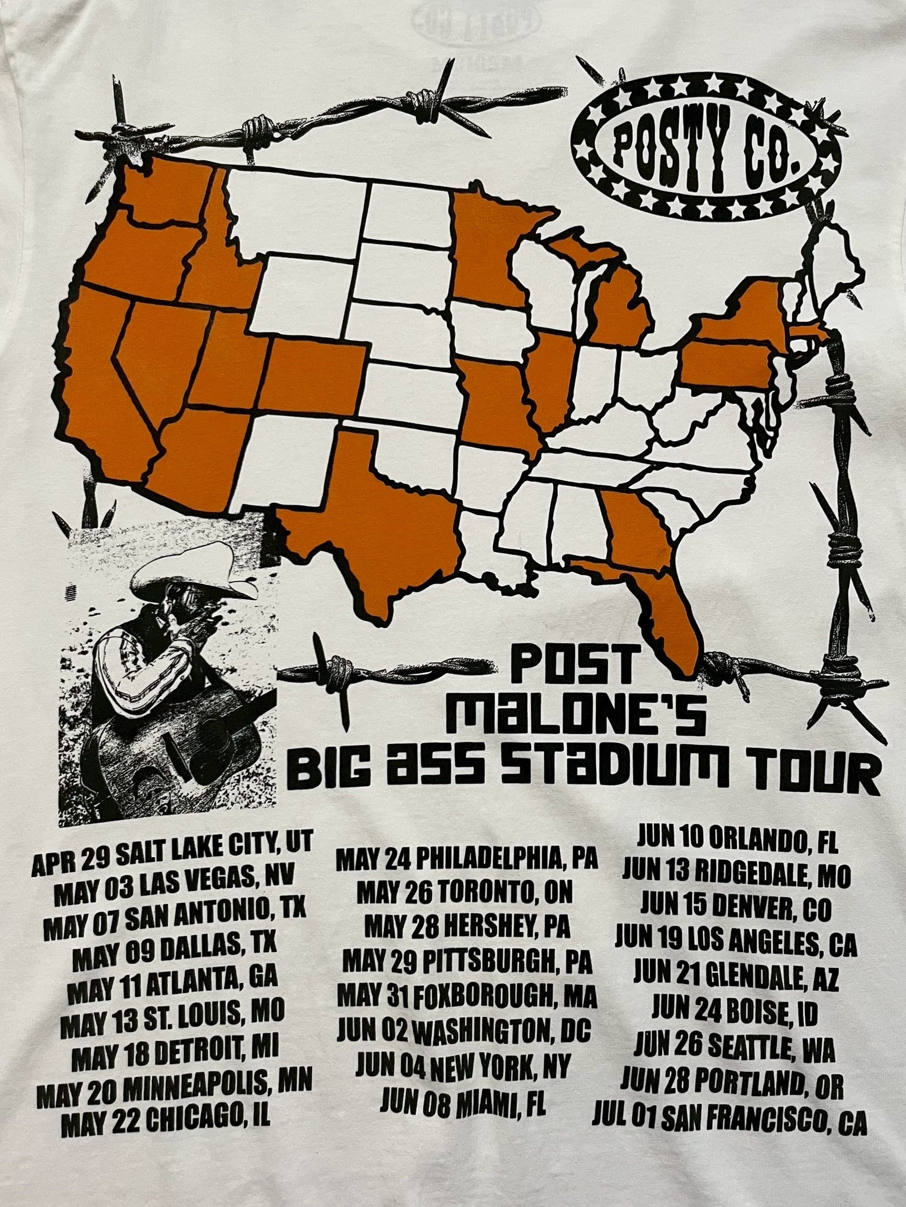 POST MALONE” Big Ass Stadium Tour Tee | RENGA CLOTHING STORE