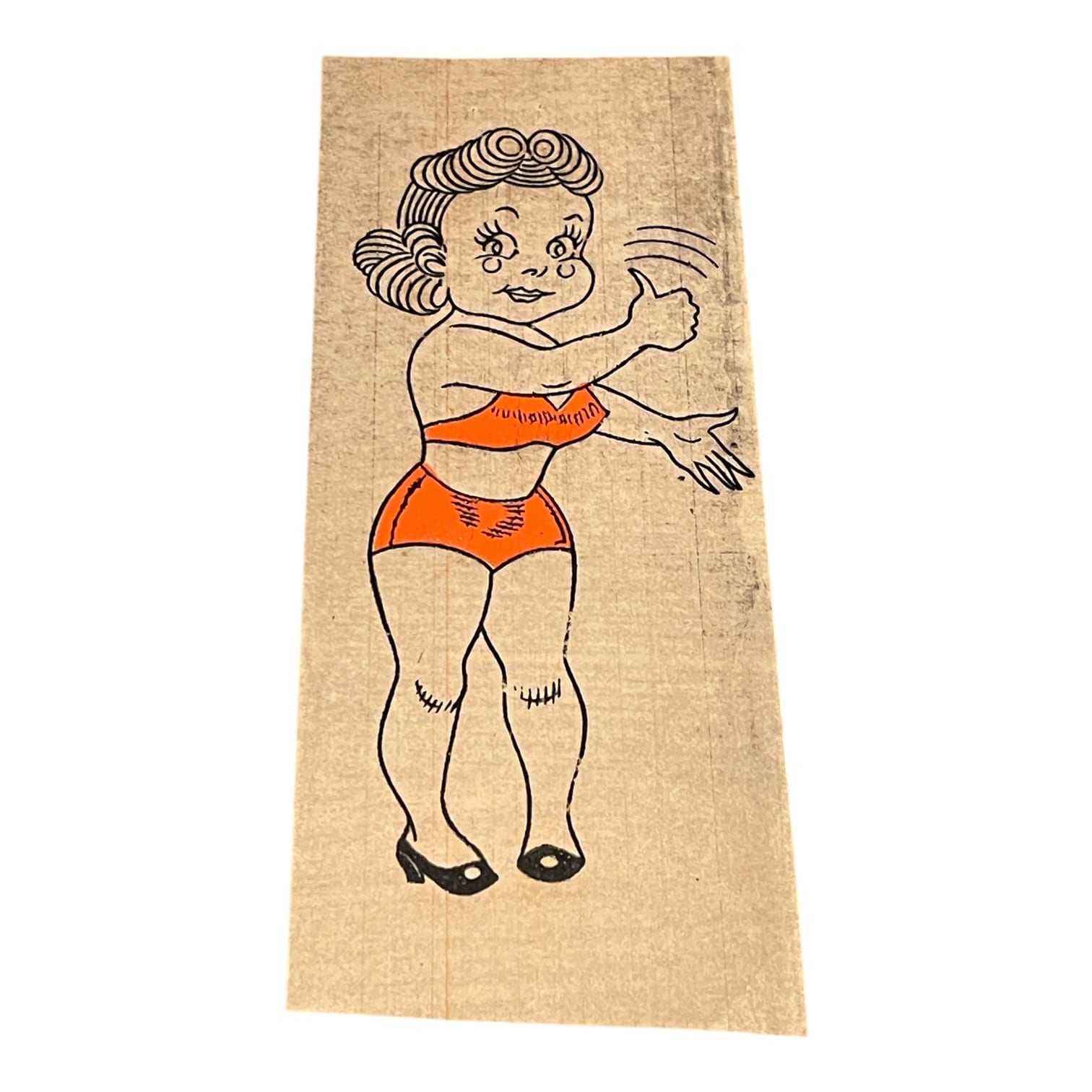 VINTAGE PINUP GIRL IRON-ON TRANSFER | Rusty Acorn Antiques