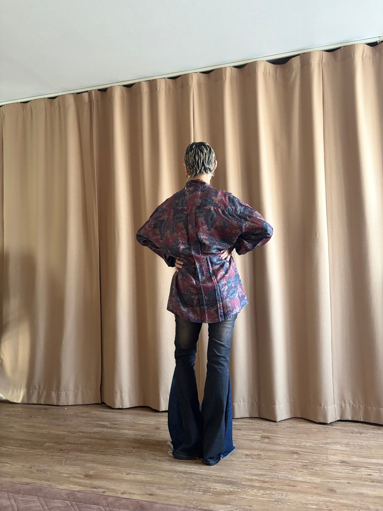 BOGARI paisley pattern silk shirt-5064-11