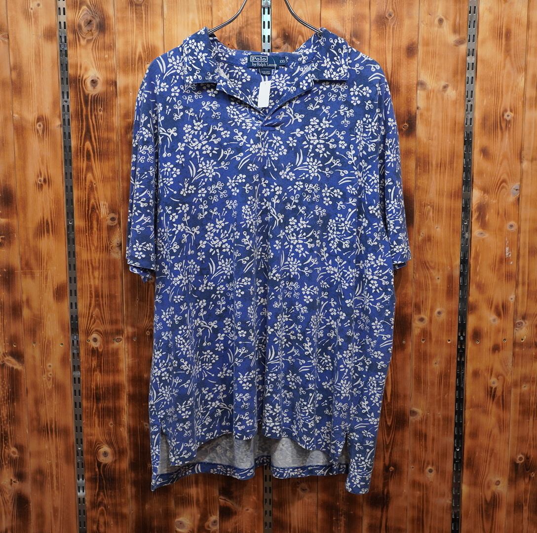 ralphlauren オープンカラー ポロシャツ XXL /ラルフローレン 開襟