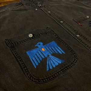 ナスングワム【Nasngwam】Indian motif Denim Shirt　Mサイズ
