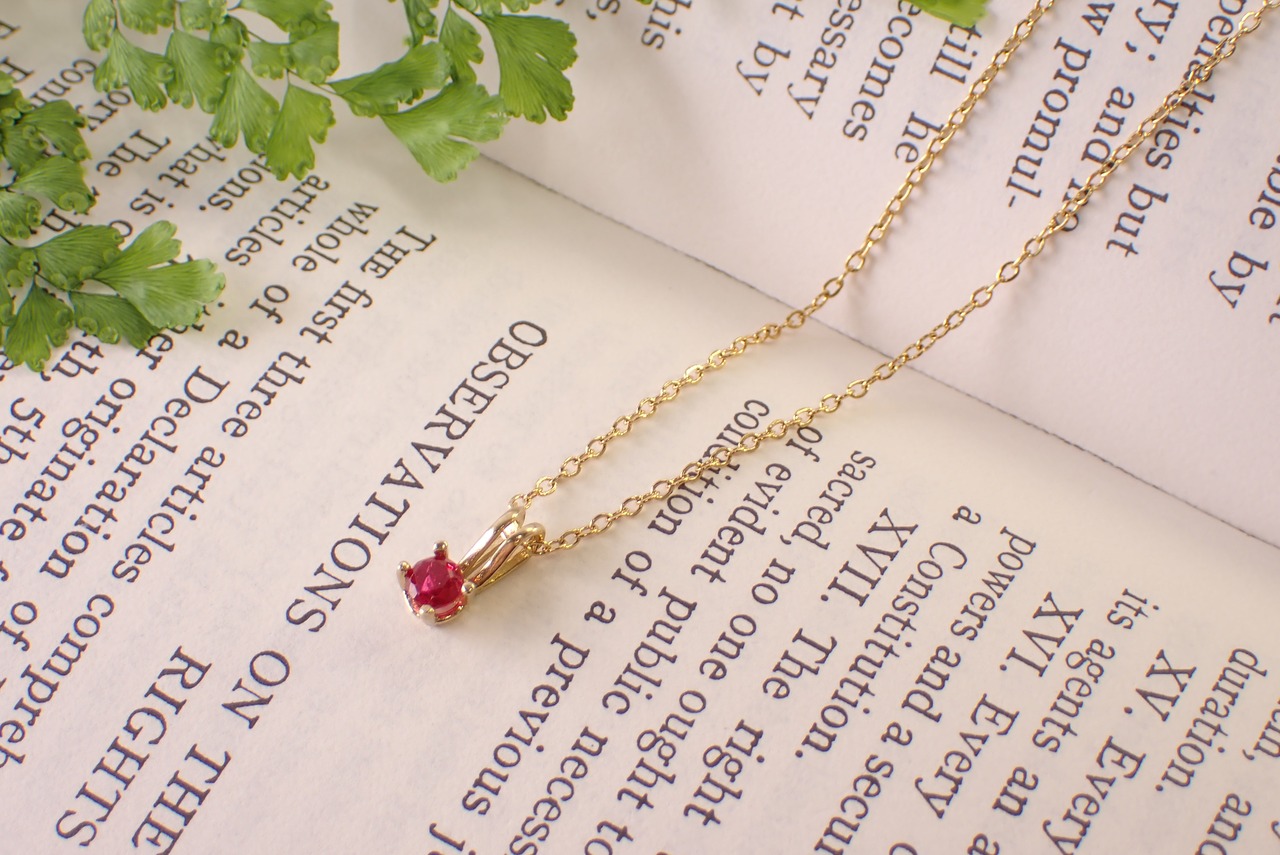 ビルマ産ルビーネックレス　0.27ct [D12‐177]