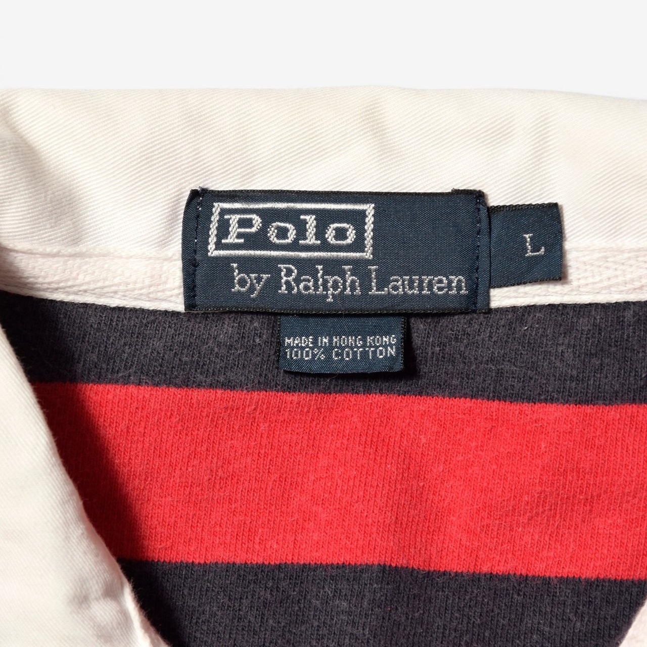 90s POLO by Ralph Lauren ボーダー ラガーシャツ ポロシャツ
