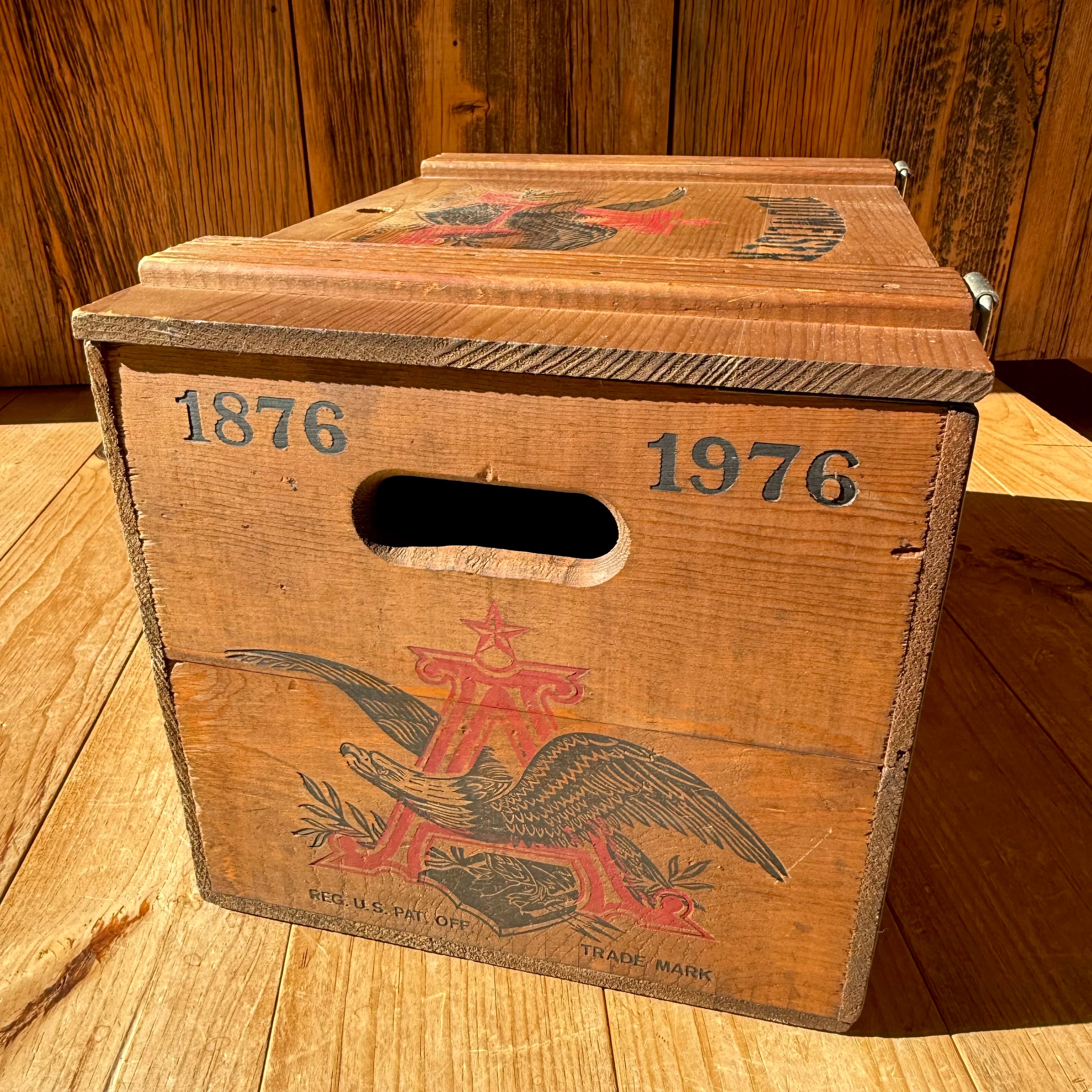 Vintage BUDWEISER Wood Box 木箱 バドワイザー 収納 ディスプレイ