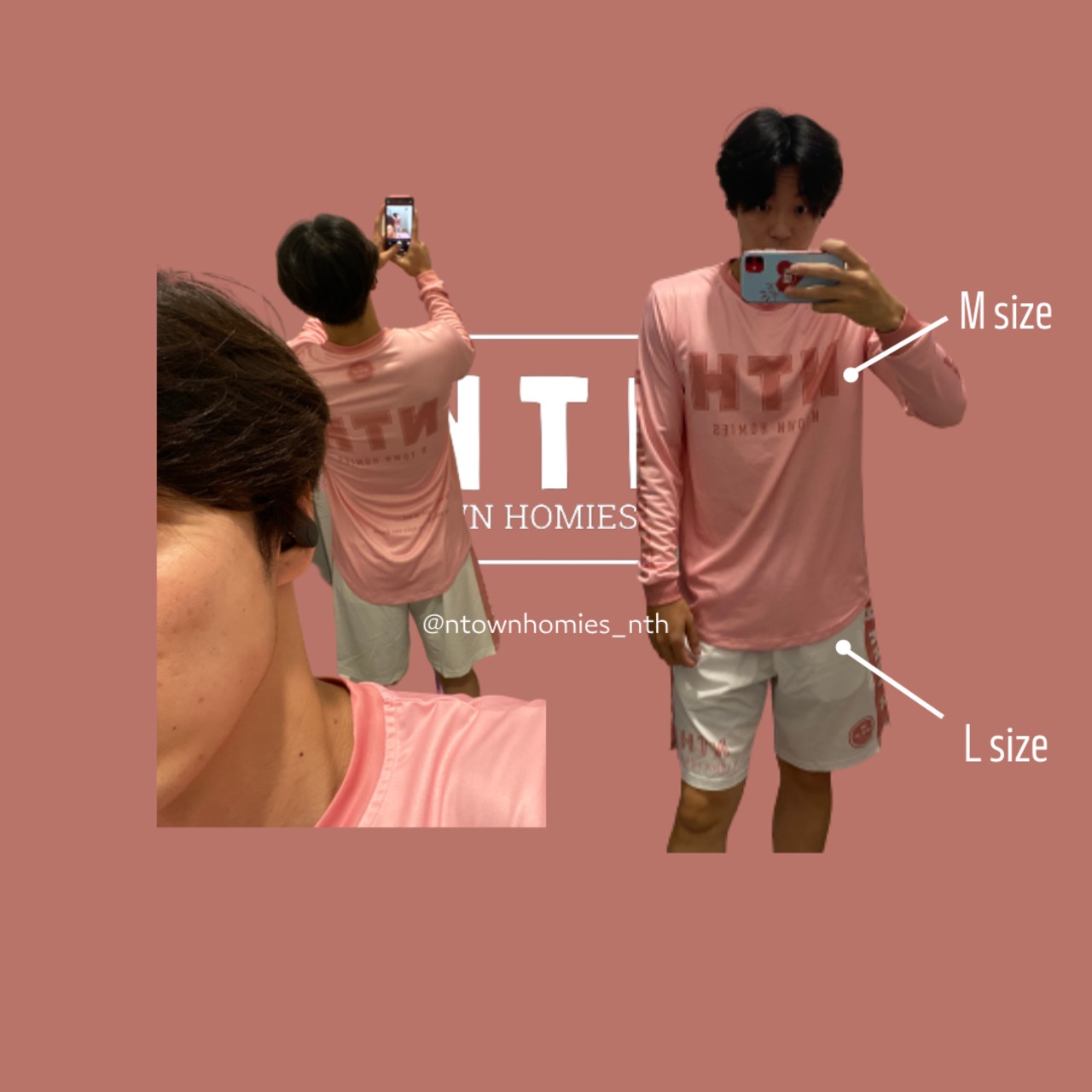 “NEW NTHLONGTEE” colour Salmonpink×Pinkred - 19
