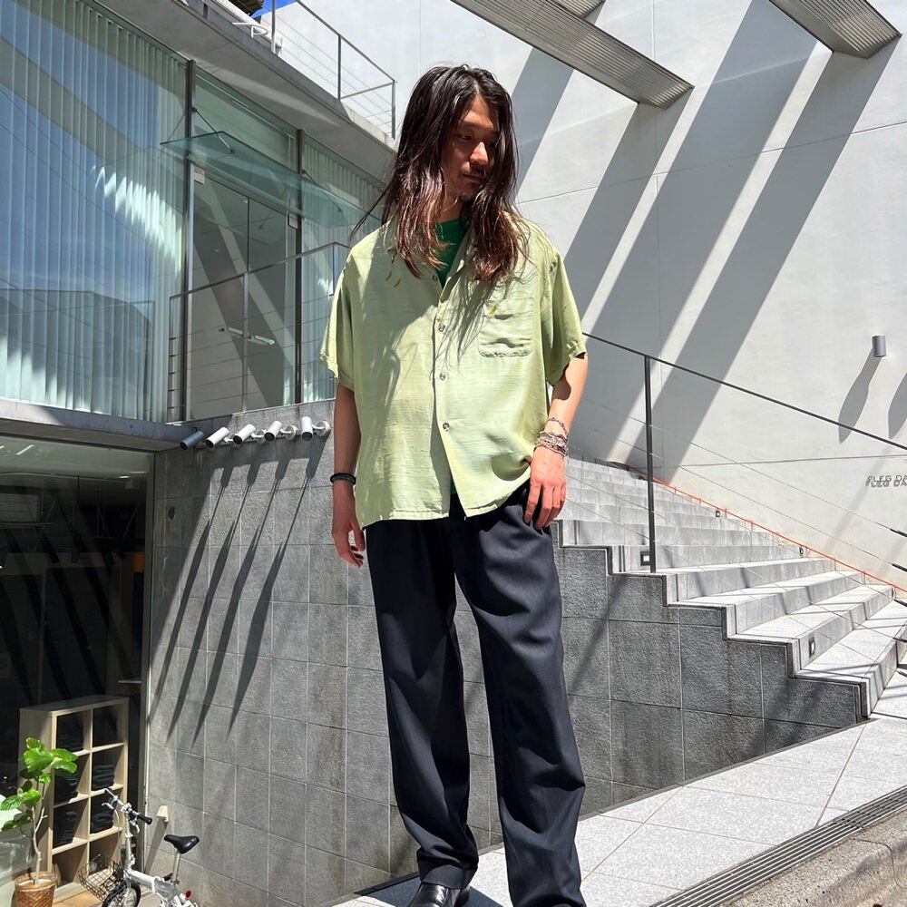 don robles] Vintage S/S Loop Collar Rayon Shirt [1960s-] Vintage S