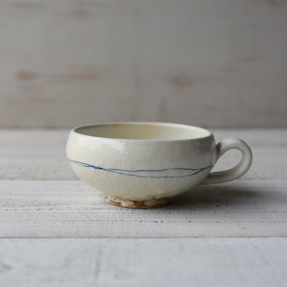 ゴス線 手付丸型スープカップ | 古谷製陶所