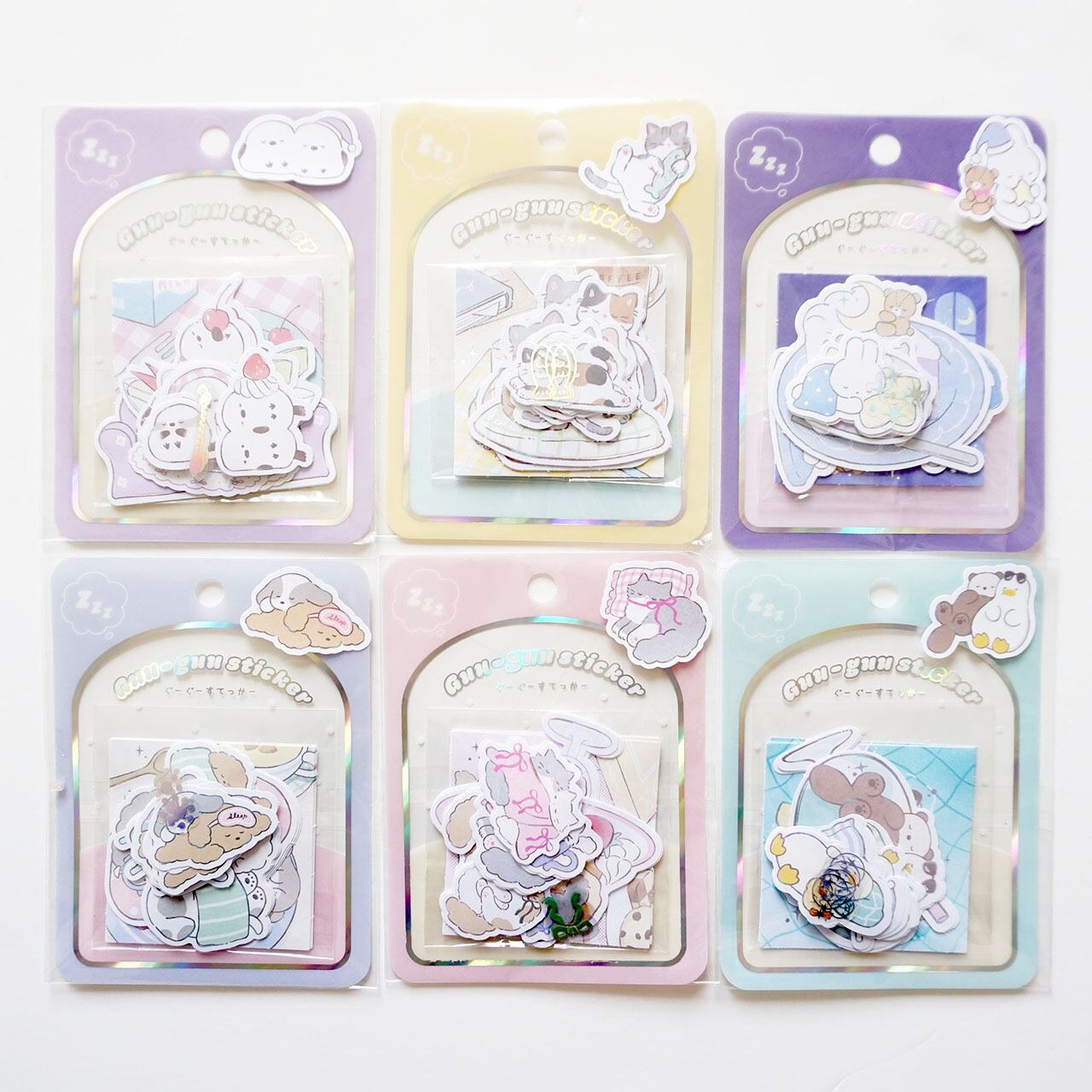 まーぐんステッカー！ ぐんぐ〜ん！ 単品 ぐーぐーすてっかー｜01156-01161 | シールと星座 双子座文具店