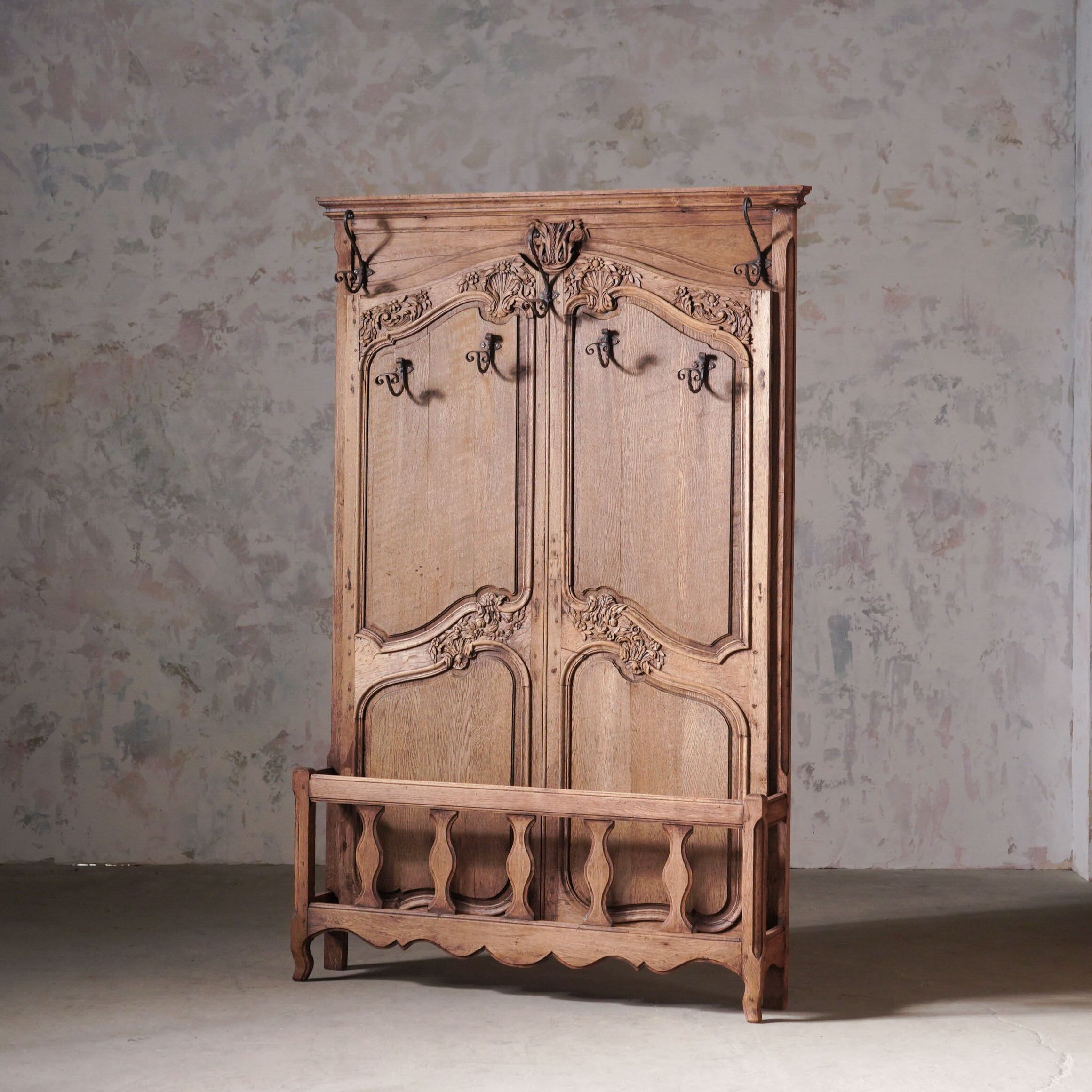 コートハンガー/剥離/アンティーク/1880年代/フランス家具/ディスプレイ空間装飾/店舗什器