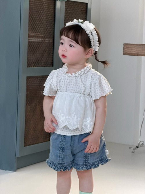 [my daughter] Romantic Cotton Tee Set-up / [마이다럴] 로맨틱코튼티세트