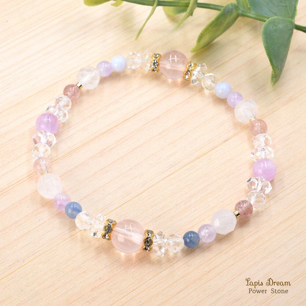 あらゆる人間関係が良好になるお守り | ローズクォーツのパワーストーン ブレスレット